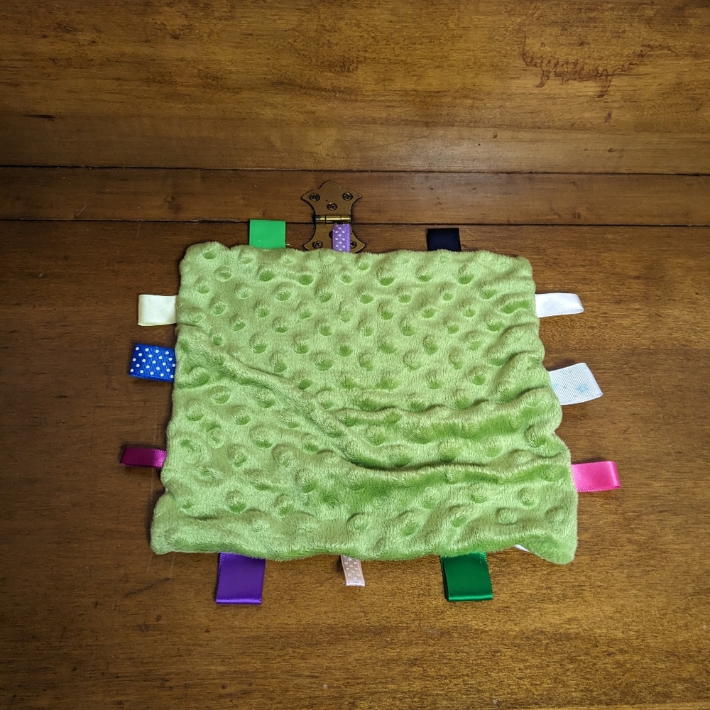 Taggies Green Tag Security Blanket,Soft Tag Blanket Lovey Toy
